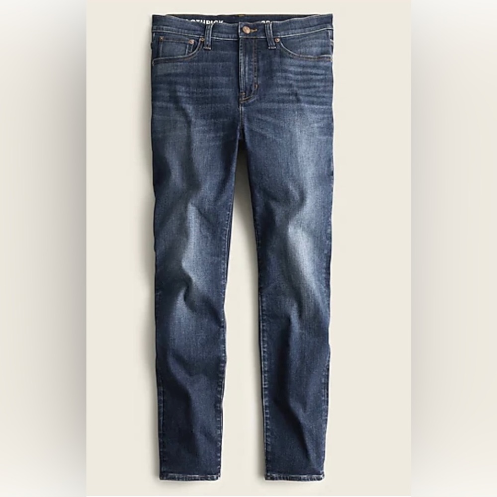 J. Crew 10" toothpick jean in Blue Waterline wash